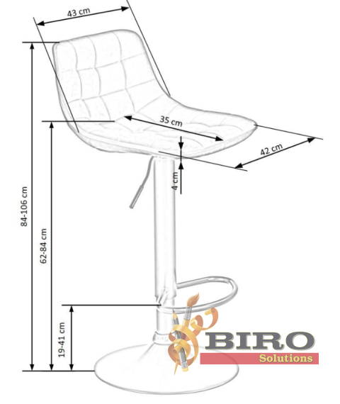 Scaun bar H-95 Hoker